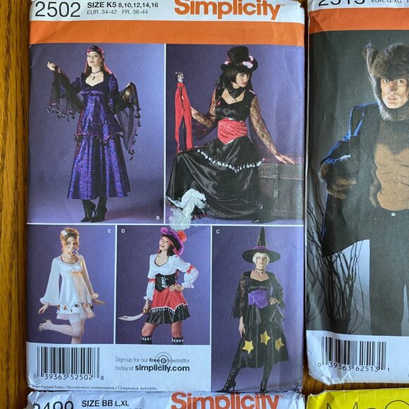 Simplicity Costume Pattern 2499 2513 2502 McCalls M4622 Bo Peep L XL UNCUT Lotx4 - Picture 5 of 12
